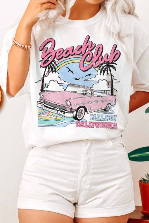 Beach club graphic tee