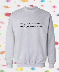 Billie Eilish Lyrics Glock Tucked Sweatshirt