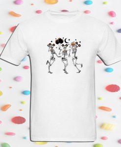 Disney Mickey Skeleton Dancing Halloween T Shirt