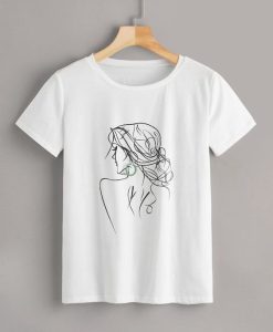 Women Line Art T-shirt