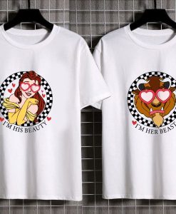 Beauty The Beast Valentine Couple T-shirt AL