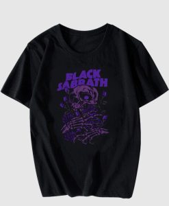 Black Sabbath Skull Purple T Shirt AL