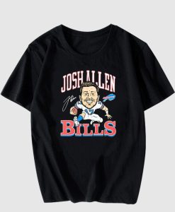 Eric Wood Wearing Bills Josh Allen Signature T Shirt AL