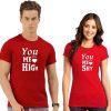 you make me love high love shy Couple T-shirt AL