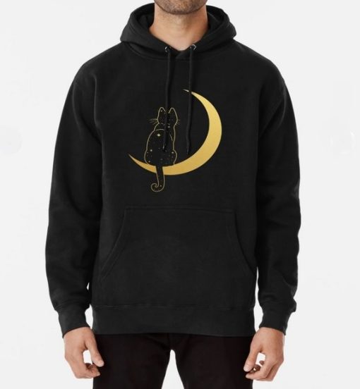 Cat in the Moon Hoodie AL