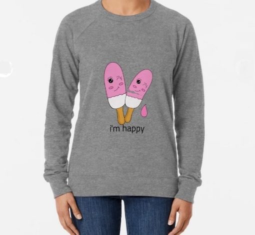 i'm happy Lightweight Sweatshirt AL